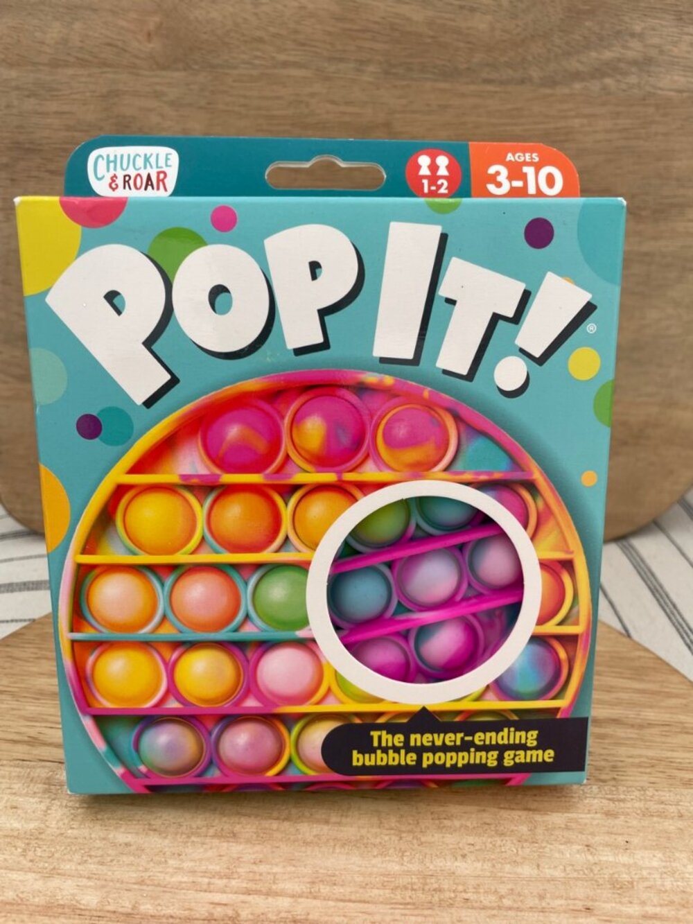 SALE! NWT Chuckle & Roar Pop It Bubble Popping Game Tie Dye Fidget Toy